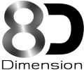 8D logo monochrome 300